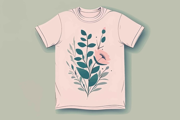 illustration vectorielle de conception de t-shirt fleur aquarelleillustration vectorielle de conception de t-shirt fleur aquarelle