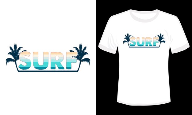 Vecteur illustration vectorielle de conception de t-shirt de surf