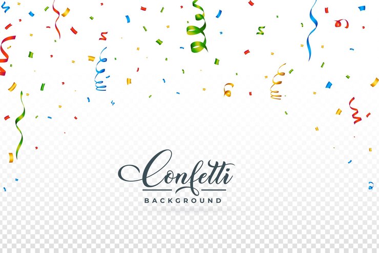 Illustration vectorielle de confettis pour fond de festival Confettis tombant sur fond transparent Confettis bleu doré vert rouge sur fond transparent Événement de célébration et élément de fête