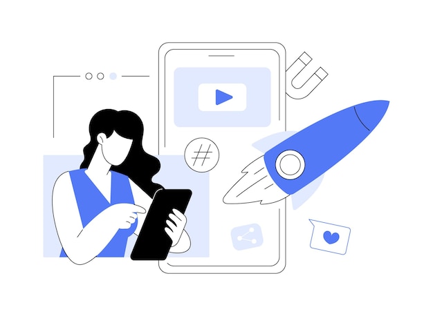 Illustration vectorielle de contenu viral concept abstrait