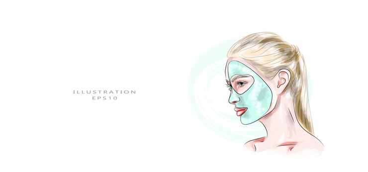 Vecteur illustration vectorielle. cosmétologie et soins de la peau du visage