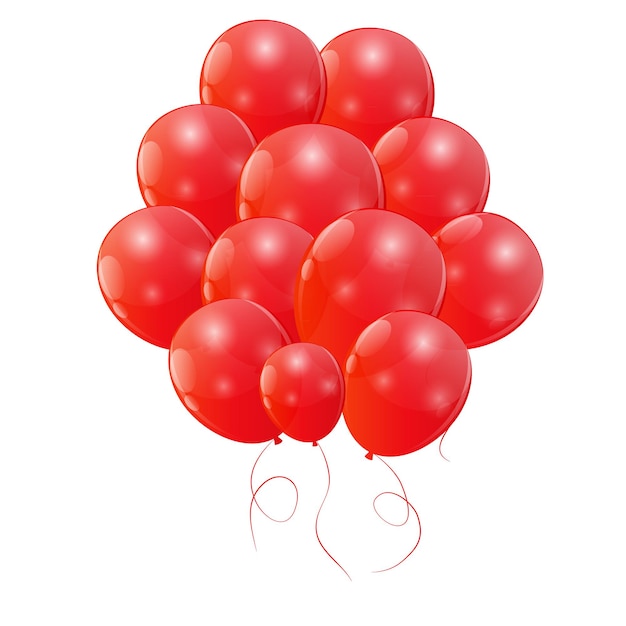 Illustration vectorielle de couleur ballons brillants fond