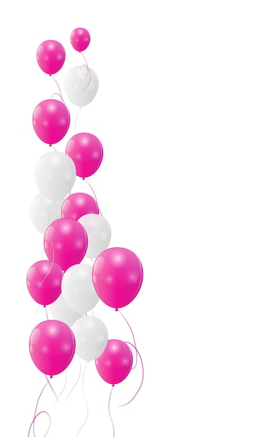 Illustration vectorielle de couleur ballons brillants fond