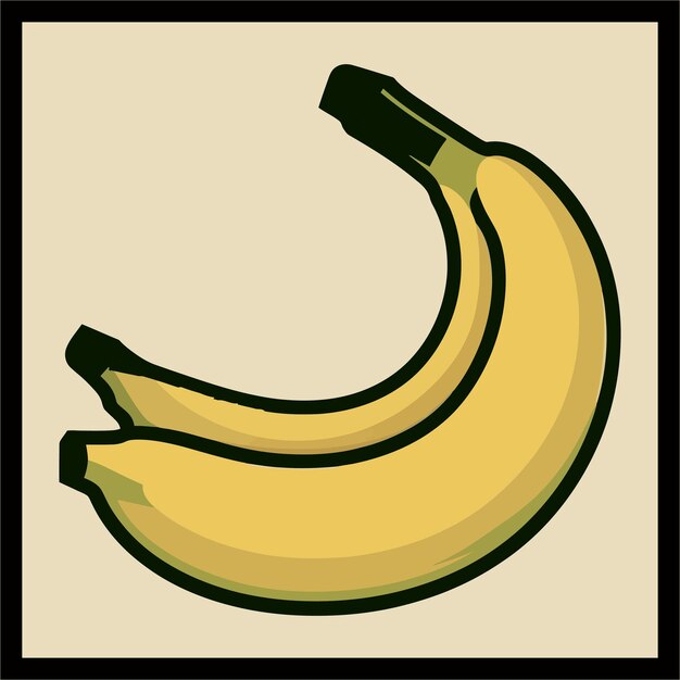 Illustration Vectorielle De La Couleur De La Banane