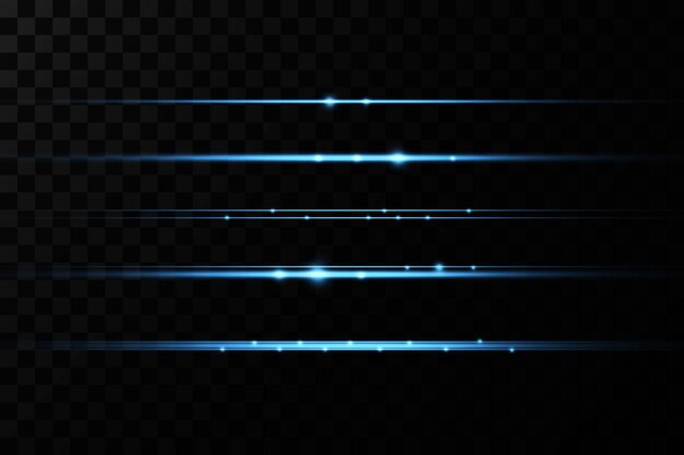 Vecteur illustration vectorielle d'une couleur bleue. effet lumineux. faisceaux laser abstraits de lumière. rayons de néon chaotiques