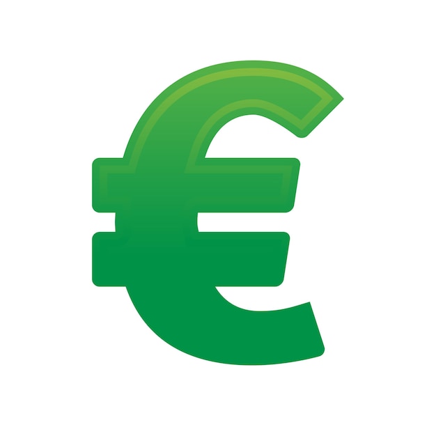Illustration vectorielle de couleur de l'icône du symbole monétaire de l'euro
