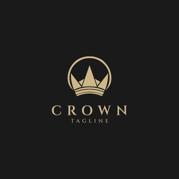 Illustration vectorielle de couronne logo design
