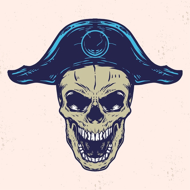 Illustration Vectorielle De Crâne Pirate