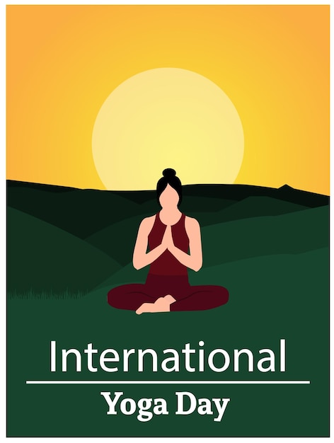 Illustration Vectorielle Créative De La Journée Internationale Du Yoga