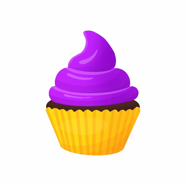 Illustration Vectorielle Cupcake Dans Style Coloré