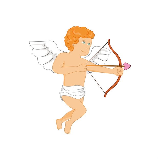 Vecteur illustration vectorielle cupidon. conception de personnage mignon bébé ange.