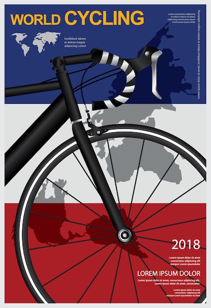Vecteur illustration vectorielle de cyclisme affiche design