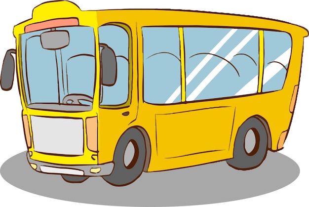 illustration vectorielle de dessin animé d'autobus scolaire