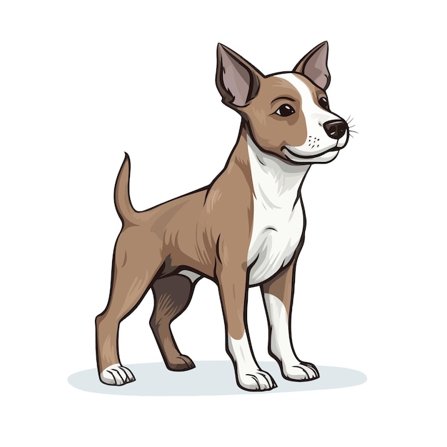 illustration vectorielle de dessin animé chien fond blanc