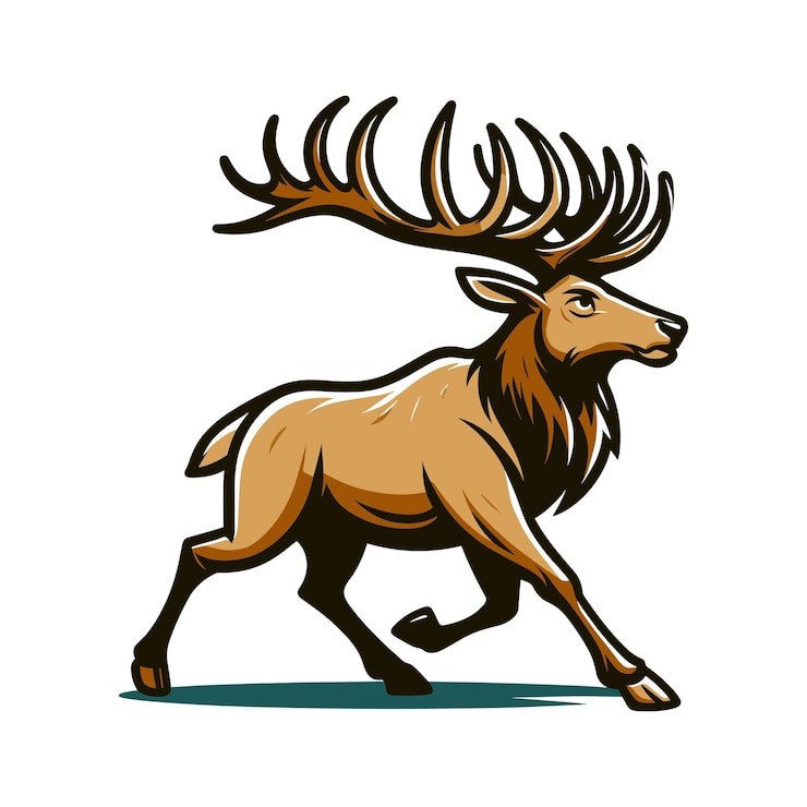 Vecteur illustration vectorielle de dessin animé elk