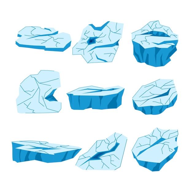 illustration vectorielle de dessin animé de jeu de craque de glace
