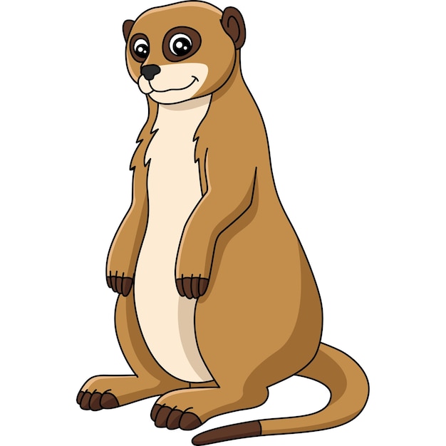 Illustration Vectorielle De Dessin Animé De Suricate