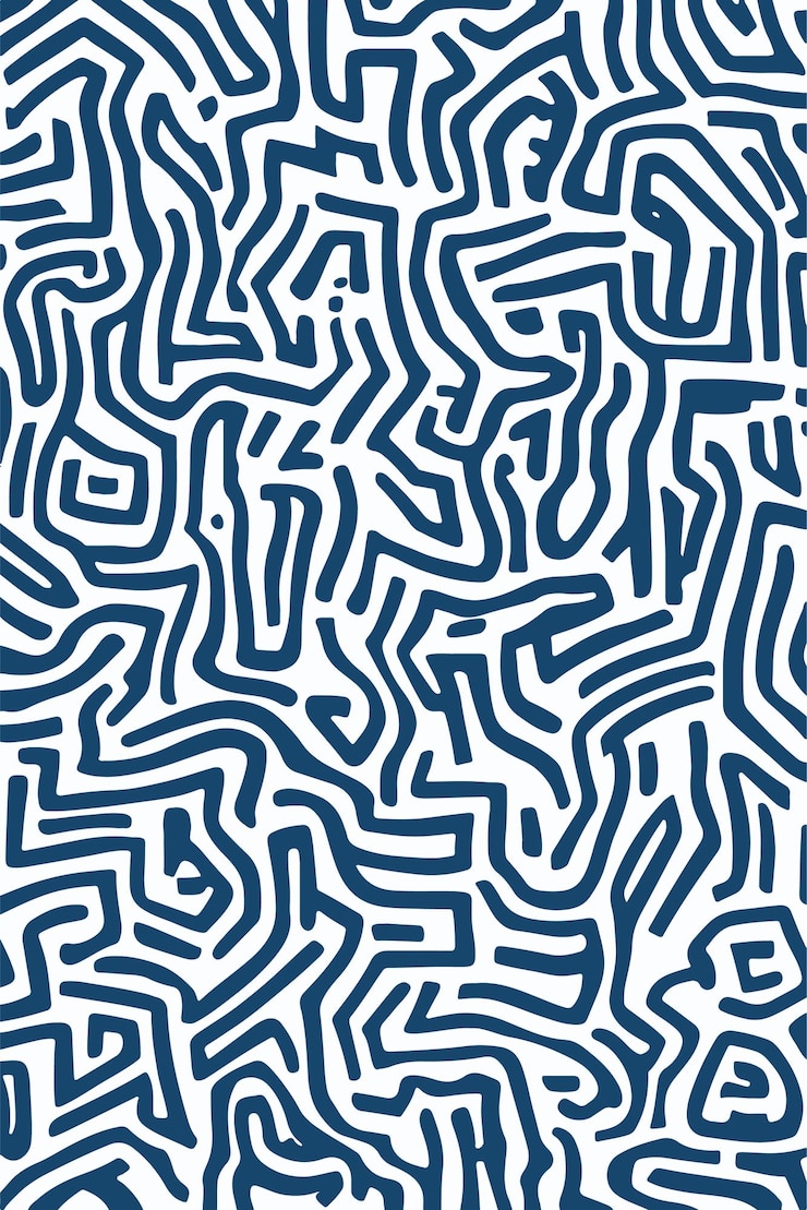 Vecteur illustration vectorielle dessinée à la main en forme de ligne abstraite
