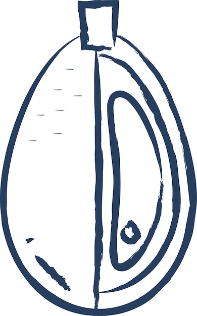 Illustration Vectorielle Dessinée à La Main D'une Tranche De Kumquat