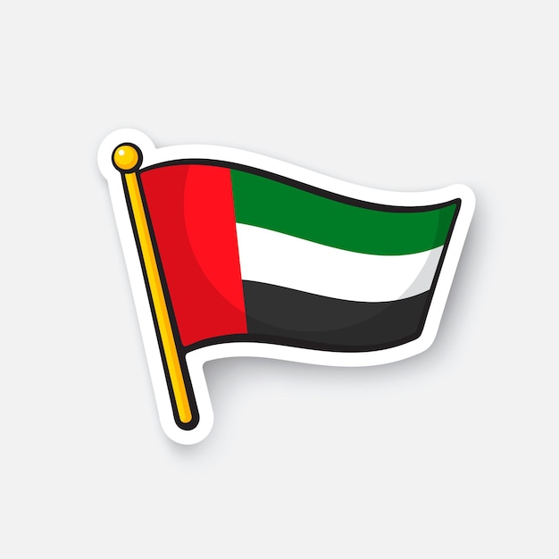 Illustration Vectorielle Drapeau Des émirats Arabes Unis Symbole De Localisation Pour Les Voyageurs