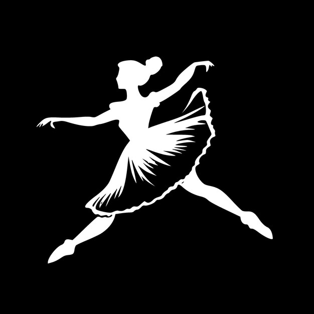 Illustration Vectorielle Du Ballet Minimaliste Et De La Silhouette Simple