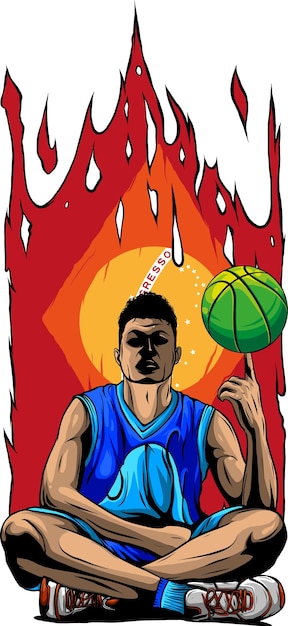 illustration vectorielle du ballon de basket-ball