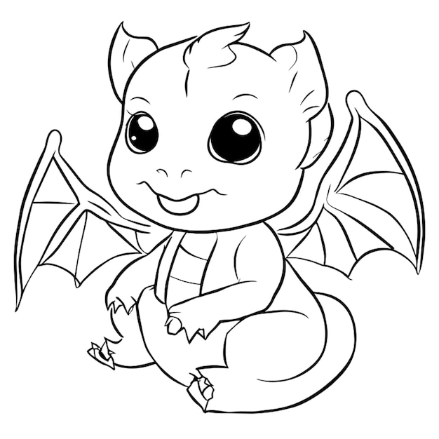 L'illustration vectorielle du bébé dragon