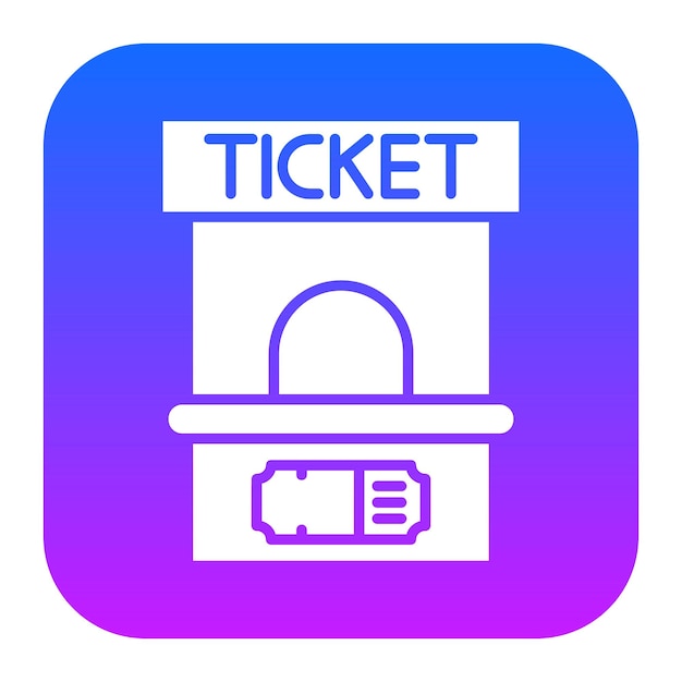 Illustration vectorielle du bureau des billets