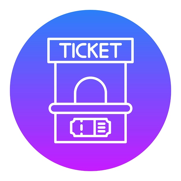 Illustration vectorielle du bureau des billets