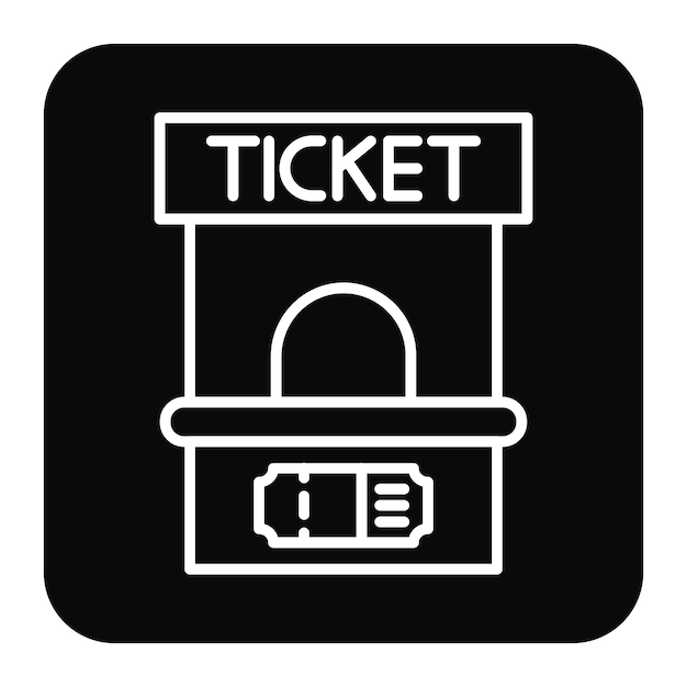 Illustration vectorielle du bureau des billets