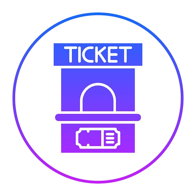 Illustration vectorielle du bureau des billets