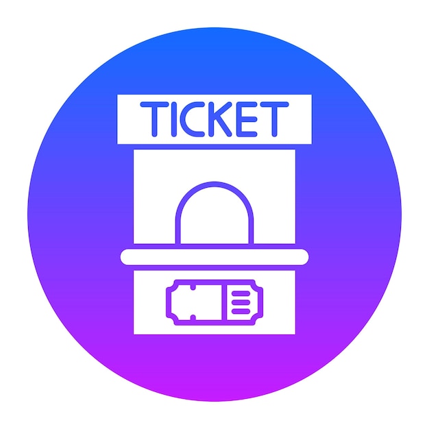 Illustration vectorielle du bureau des billets