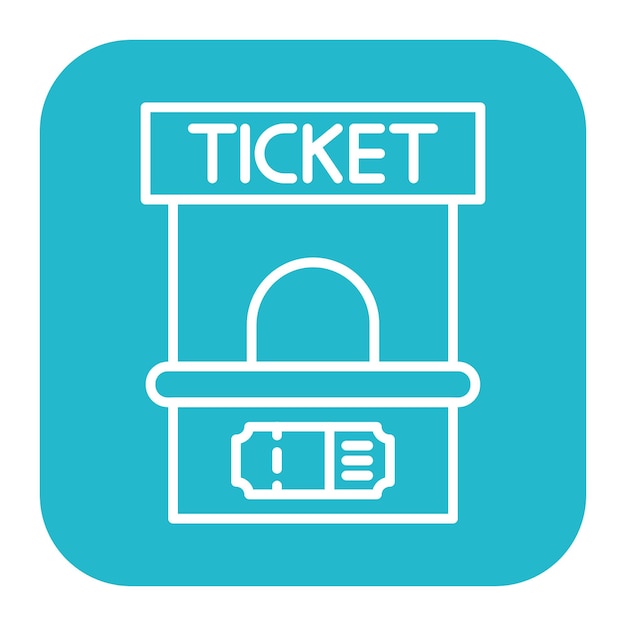 Illustration vectorielle du bureau des billets