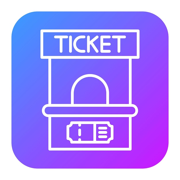 Illustration vectorielle du bureau des billets