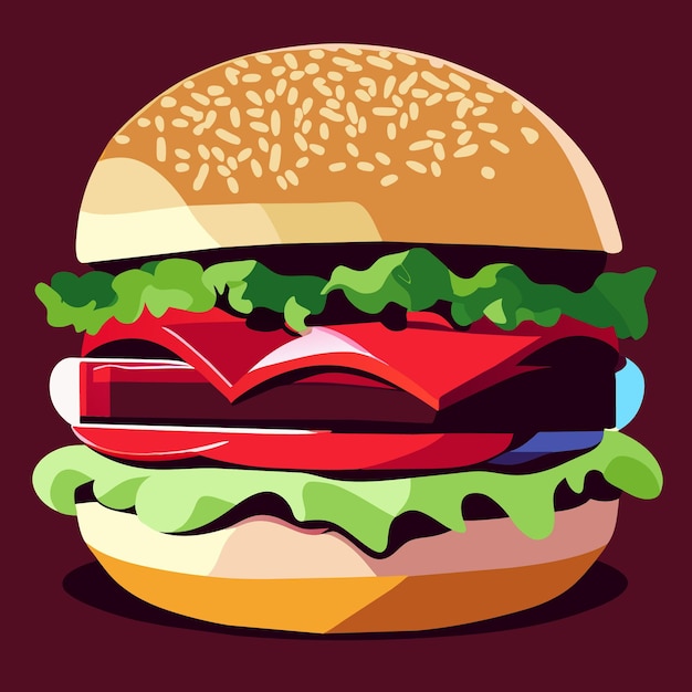Illustration Vectorielle Du Burger