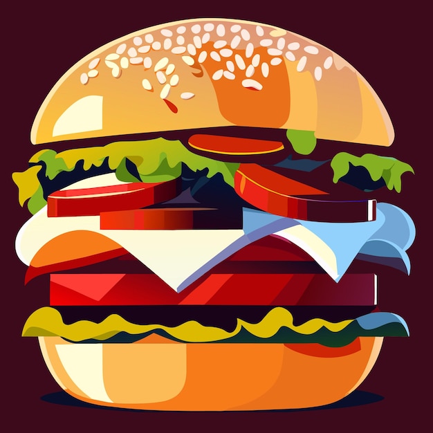 Illustration Vectorielle Du Burger