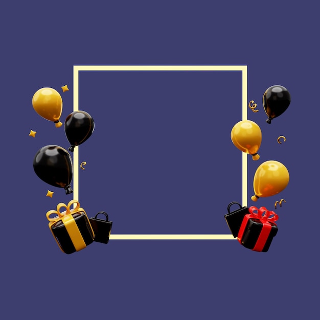 Illustration vectorielle du cadre de la fête d'anniversaire