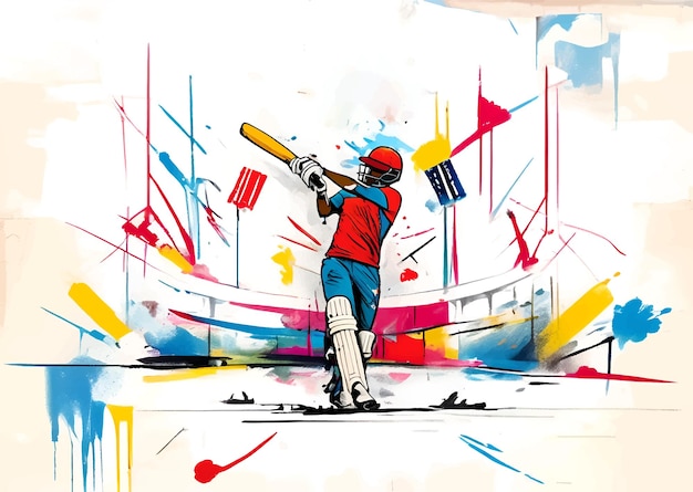 Vecteur illustration vectorielle du championnat du monde de cricket