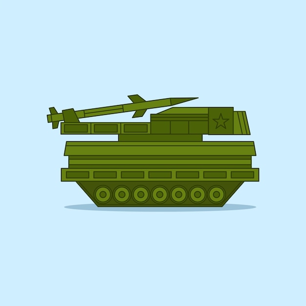 Illustration vectorielle du char de combat moderne pour la guerre mondiale