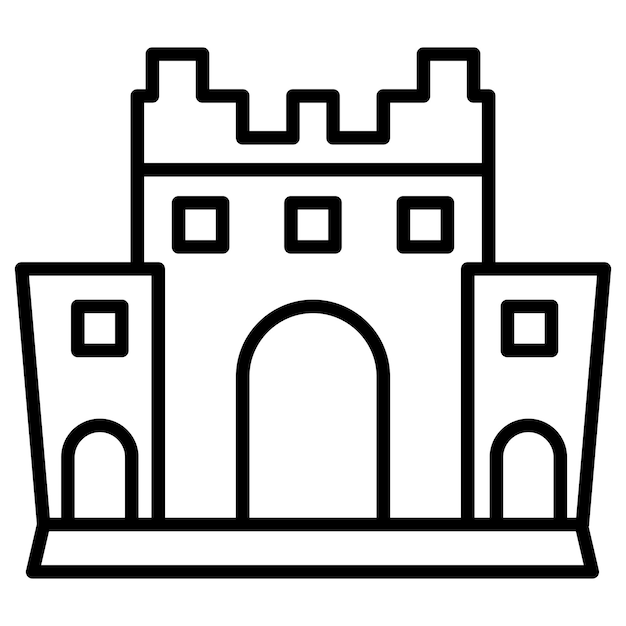 Illustration vectorielle du château de sable