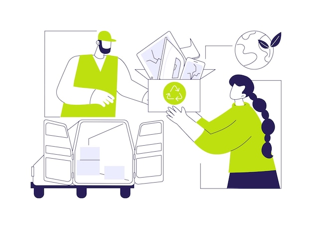 Illustration vectorielle du concept abstrait de recyclage des déchets