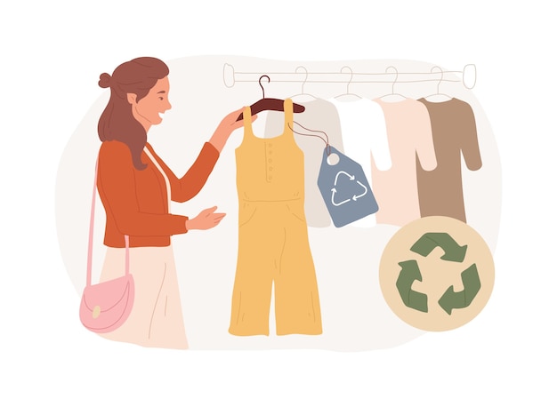 Illustration vectorielle du concept isolé de la mode durable