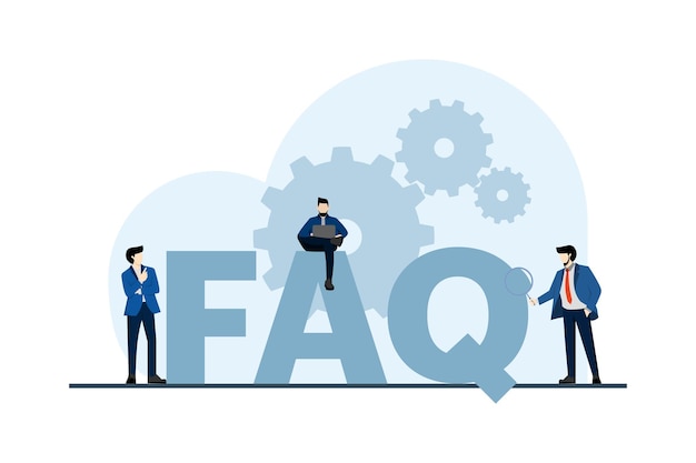 illustration vectorielle du concept de questions fréquemment posées ou questions fréquemment posées