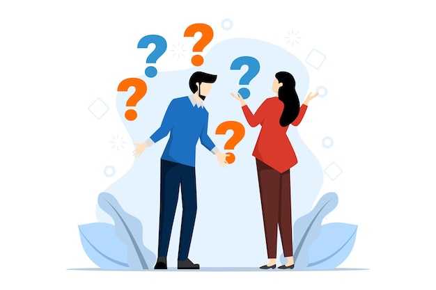 illustration vectorielle du concept de questions fréquemment posées ou questions fréquemment posées