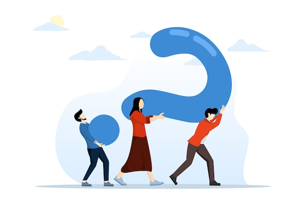 illustration vectorielle du concept de résolution de problèmes ou de recherche de solutions aux difficultés