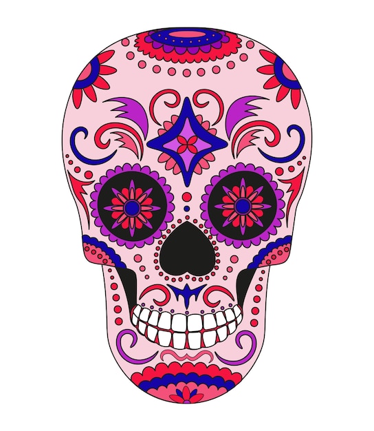 Illustration Vectorielle Du Crâne Mexicain