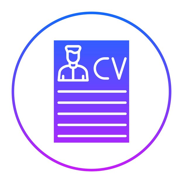 Illustration vectorielle du curriculum vitae