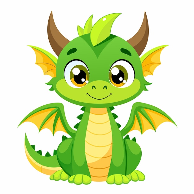 Vecteur illustration vectorielle du dessin animé baby dragon