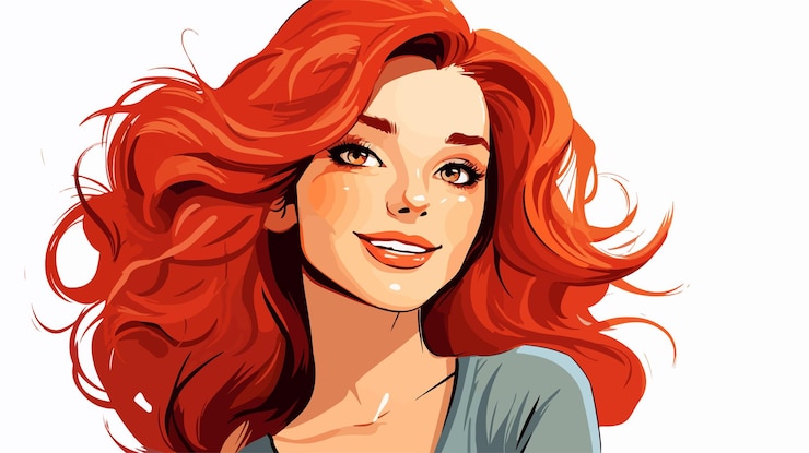 Vecteur illustration vectorielle du dessin animé pretty woman souriante