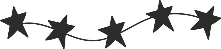 Vecteur l'illustration vectorielle du doodle du ruban étoiles
